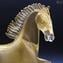 Sculpture de cheval en or en verre de Murano original Omg