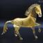 Sculpture de cheval en or en verre de Murano original Omg