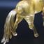 Escultura de cavalo de ouro em vidro original de Murano Omg