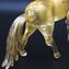 Sculpture de cheval en or en verre de Murano original Omg