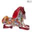 Лошадь Лежащая Миллефиори Рыжая Грива - Original Murano Glass Omg