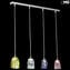 Italy iTaly - Lampadario Lineare in vetro di Murano 4 luci - diversi colori disponibili