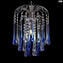 Lustre Drop en verre transparent bleu - Verre de Murano Original OMG