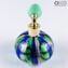 Bouteille Atomiseur de Parfum Bleu & Vert Avventurine - Différentes tailles et couleurs - Verre de Murano