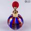 Bouteille Atomiseur de Parfum Bleu, Rouge et Blanc Avventurine - Différentes tailles et couleurs - Verre de Murano