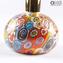 ボトル香水アトマイザーゴールドミレフィオリ-さまざまなサイズと色-ムラノグラス
