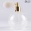 Bottle Perfume Atomizer - White Filigree - Original Murano Glass OMG