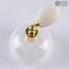 Bottle Perfume Atomizer - White Filigree - Original Murano Glass OMG