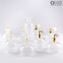 Bottle Perfume Atomizer - White Filigree - Original Murano Glass OMG