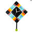 Timegoesby - Montre Pendule - Horloge Murale - Verre de Murano