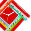 Timegoesby - Orologio da parete - Rosso & celeste - vetro di Murano OMG