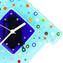 Timegoesby - Orologio da parete - Rosso & celeste - vetro di Murano OMG