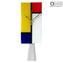 Mondrian Orologio da parete - Pendolo - vetro di Murano OMG