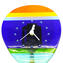Montre Pendule Montgolfière - Horloge Murale - Verre de Murano OMG