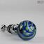 Bottle stopper Cannes - Original Murano Glass Green Blue + Box