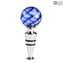 Bottle stopper Cannes - Original Murano Glass Blue + Box