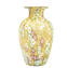 花瓶ミルフィオリカラフルイエローホワイト-OrigianlMurano Glass