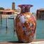 Vase Millefiori Colorful Mix mit Gold - Origianl Murano Glass OMG