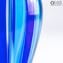 Vase Filigran Buntes Cannes Blau - Original Glas Murano