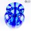 Vase Filigree Colourful Cannes Blue - Original Glass Murano