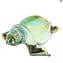 Tortoise - Sculpture in chalcedony Turtle - Original Murano Glass OMG