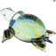 Tortoise - Sculpture in chalcedony Turtle - Original Murano Glass OMG