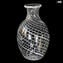 花瓶フィリグリーカンヌホワイト-オリジナルガラスムラノ