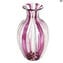 花瓶フィリグリーカラフルカンヌピンク-オリジナルガラスムラノ