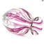 꽃병 선조 다채로운 칸 핑크-오리지널 글래스 무라노