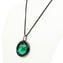 Collier - verre submergé circulaire vert - Verre de Murano Original OMG