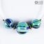 Evergreen Murrina - Necklace Venetian Beads - Original Murano Glass OMG