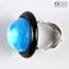 Anello - Vetro sommerso Azzurro - Vetro di Murano originale OMG