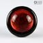 Anello - Vetro sommerso rosso - Vetro di Murano originale OMG