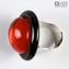 Ring - Untergetauchtes rotes Glas - Original Murano Glas OMG