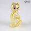 Katzenfigur - aus reinem Gold 24kt - Original Muranoglas OMG