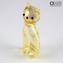 Figura de gato - en oro puro de 24 quilates - Cristal de Murano original OMG