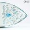 Fish Abstract Sculpture - Light Blue - Original Murano Glass