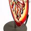 Disque sur support Plaque Centre de Table Soleil en Sbruffi Rouge et Multicolore - Verre de Murano Original OMG