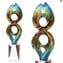 Sing - Sculpture abstraite en calcédoine - Verre de Murano original OMG