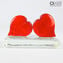 Hearts Love Couple - Paperweight - Original Murano Glass OMG 