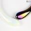 Denise Necklace - Iridescent Black & White - Original Murano Glass OMG