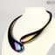 Denise Halskette - Iridescent Black & Black - Original Murano Glass OMG