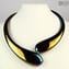 Denise Halskette - Iridescent Black & Black - Original Murano Glass OMG