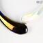丹妮絲項鍊-呈虹彩黑色和白色-原裝Murano Glass OMG