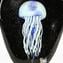 Azul-claro Jellyfish Scultpure Sommerso com lâmpada led Murano Glass