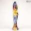 Escultura de los amantes - OneLove - Decoración azul naranja rojo amarillo Tamaño grande