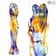 Lovers Sculpture - OneLove - Blue orange red yellow decoration Big size