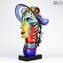 Frau Bovary Skulptur Kopf - Picasso Tribut - Original Murano Glas OMG