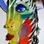 Frau Bovary Skulptur Kopf - Picasso Tribut - Original Murano Glas OMG