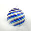 Bola de Natal - Spiral Fantasy Blue - Murano Glass Xmas
